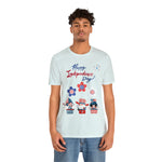 Happy Independence Day From the Rocking Gnome Band Celebrating the 4th of July Short Sleeve T-Shirt