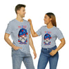 Home of the Brave Patriotic Gnome 4th of July Short Sleeve T-Shirt