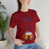 Red, White and Beer Made in the USA 4th of July Short Sleeve T-Shirt