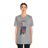 Let's Be Patriotic Flags and Fireworks Lady 4th of July Short Sleeve T-Shirt