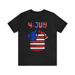 Patriotic Red, White and Blue Casual Shirt 4th of July Short Sleeve T-Shirt