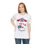 Oh My Stars! Chipmunk and Fireworks 4th of July Short Sleeve T-Shirt