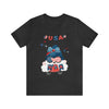 USA Patriotic Gnome Celebrating the 4th of July Short Sleeve T-Shirt