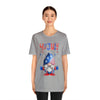 Thumbs Up Patriotic Gnome Celebrating the 4th of July Short Sleeve T-Shirt