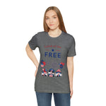 Land of the Free Gnomes Celebrating the 4th of July Short Sleeve T-Shirt