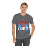 Patriotic Gnomes Sending a Happy 4th of July Short Sleeve T-Shirt