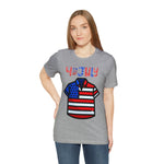 Patriotic Red, White and Blue Casual Shirt 4th of July Short Sleeve T-Shirt