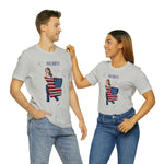 Let's Be Patriotic Flags and Fireworks Lady 4th of July Short Sleeve T-Shirt