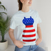 Patriotic Red, White and Blue Formal Dress 4th of July Short Sleeve T-Shirt