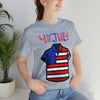 Patriotic Red, White and Blue Casual Shirt 4th of July Short Sleeve T-Shirt