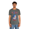Thumbs Up Patriotic Gnome Celebrating the 4th of July Short Sleeve T-Shirt