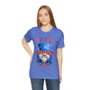 Brave and Patriotic Gnome on the 4th of July Short Sleeve T-Shirt