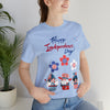 Happy Independence Day From the Rocking Gnome Band Celebrating the 4th of July Short Sleeve T-Shirt