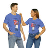 The Joy of Being Patriotic Lady Celebrating the Land of the Free 4th of July Short Sleeve T-Shirt