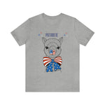 Patriotic Llama Love on the 4th of July Short Sleeve T-Shirt