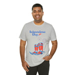 Happy Independence Day Red, White and Blue Cowboy Boots 4th of July Short Sleeve T-Shirt