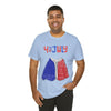 Patriotic Red, White and Blue Sweater T-shirt for the 4th of July Short Sleeve T-Shirt