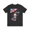 Mother Moo Patriotic USA Cow 4th of July Short Sleeve T-Shirt