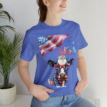 Mother Moo Patriotic USA Cow 4th of July Short Sleeve T-Shirt