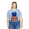 Patriotic Red, White and Blue Lady Casual Dress 4th of July Short Sleeve T-Shirt