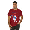 Sweet Land of Liberty Unicorn Red, White and Blue 4th of July Short Sleeve T-Shirt
