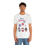 Happy Independence Day From the Rocking Gnome Band Celebrating the 4th of July Short Sleeve T-Shirt