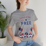 Land of the Free Gnomes Celebrating the 4th of July Short Sleeve T-Shirt