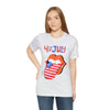 Patriotic Lips Being Funny on the 4th of July Short Sleeve T-Shirt