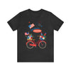 Celebrate Freedom Bike Ride Patriotic 4th of July Short Sleeve T-Shirt