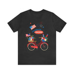 Celebrate Freedom Bike Ride Patriotic 4th of July Short Sleeve T-Shirt