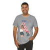 Cute Patriotic and Free Lady Celebrating the 4th of July Short Sleeve T-Shirt