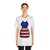 Patriotic Red, White and Blue Lady Casual Dress 4th of July Short Sleeve T-Shirt