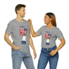 The Joy of Being Patriotic Lady Celebrating the Land of the Free 4th of July Short Sleeve T-Shirt