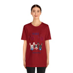 Adorable Patriotic Bunnies Celebrating the 4th of July Short Sleeve T-Shirt