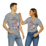 Happy Independence Day From the Rocking Gnome Band Celebrating the 4th of July Short Sleeve T-Shirt