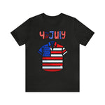 Patriotic Red, White and Blue Casual Shirt 4th of July Short Sleeve T-Shirt