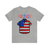 Patriotic Red, White and Blue Casual Shirt 4th of July Short Sleeve T-Shirt