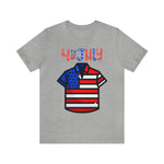 Patriotic Red, White and Blue Casual Shirt 4th of July Short Sleeve T-Shirt