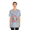 Celebrate Freedom Bike Ride Patriotic 4th of July Short Sleeve T-Shirt