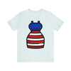 Patriotic Red, White and Blue Lady Casual Dress 4th of July Short Sleeve T-Shirt