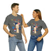 Mother Giraffe Happy 4th of July Short Sleeve T-Shirt