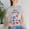 Happy Independence Day From the Rocking Gnome Band Celebrating the 4th of July Short Sleeve T-Shirt