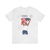 The Joy of Being Patriotic Lady Celebrating the Land of the Free 4th of July Short Sleeve T-Shirt