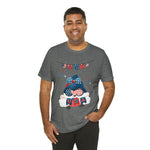 USA Patriotic Gnome Celebrating the 4th of July Short Sleeve T-Shirt