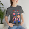 Patriotic and Brave Boys Celebrating 4th of July Short Sleeve T-Shirt