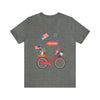 Celebrate Freedom Bike Ride Patriotic 4th of July Short Sleeve T-Shirt