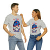 Home of the Brave Patriotic Gnome 4th of July Short Sleeve T-Shirt