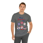 Happy Independence Day From the Rocking Gnome Band Celebrating the 4th of July Short Sleeve T-Shirt