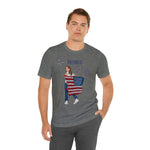 Let's Be Patriotic Flags and Fireworks Lady 4th of July Short Sleeve T-Shirt