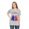 Patriotic Red, White and Blue Sweater T-shirt for the 4th of July Short Sleeve T-Shirt